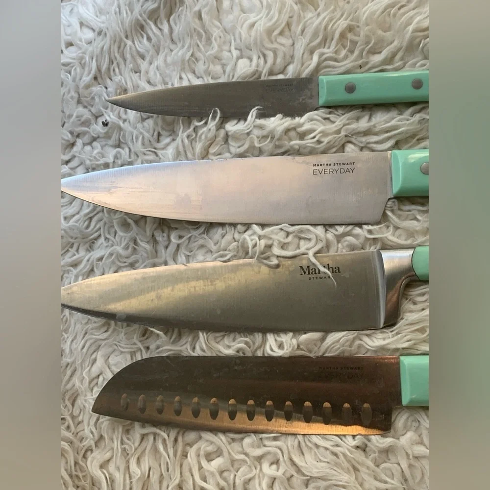 14 Pc Stainless Steel Cutlery Knife Block Set MARTHA STEWART + 4 Bonus Knives